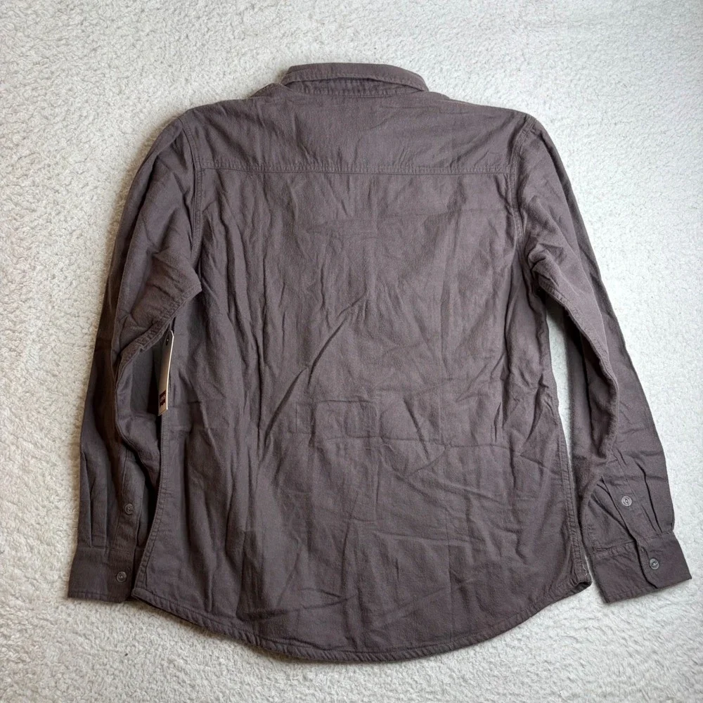 NEW Levis Mens Long Sleeve work shirt cat eye buttons Shirt Gunmetal  xxl 85/264